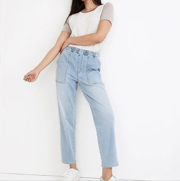 Madewell Pull On Relaxed Jeans Women's Small Bellview Wash Relaxed Slouchy - Picture 1 of 7
